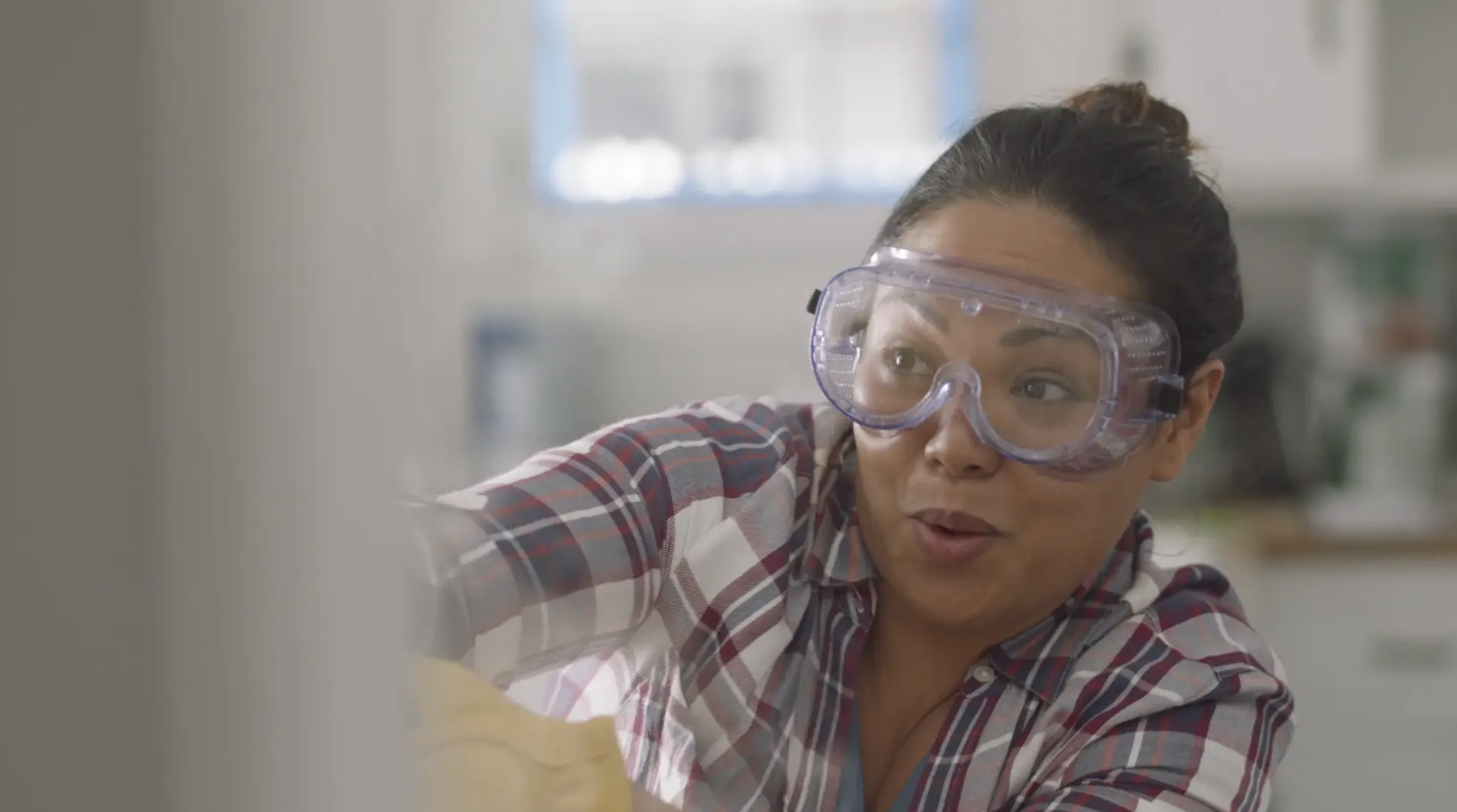 Woman with Safety Goggles