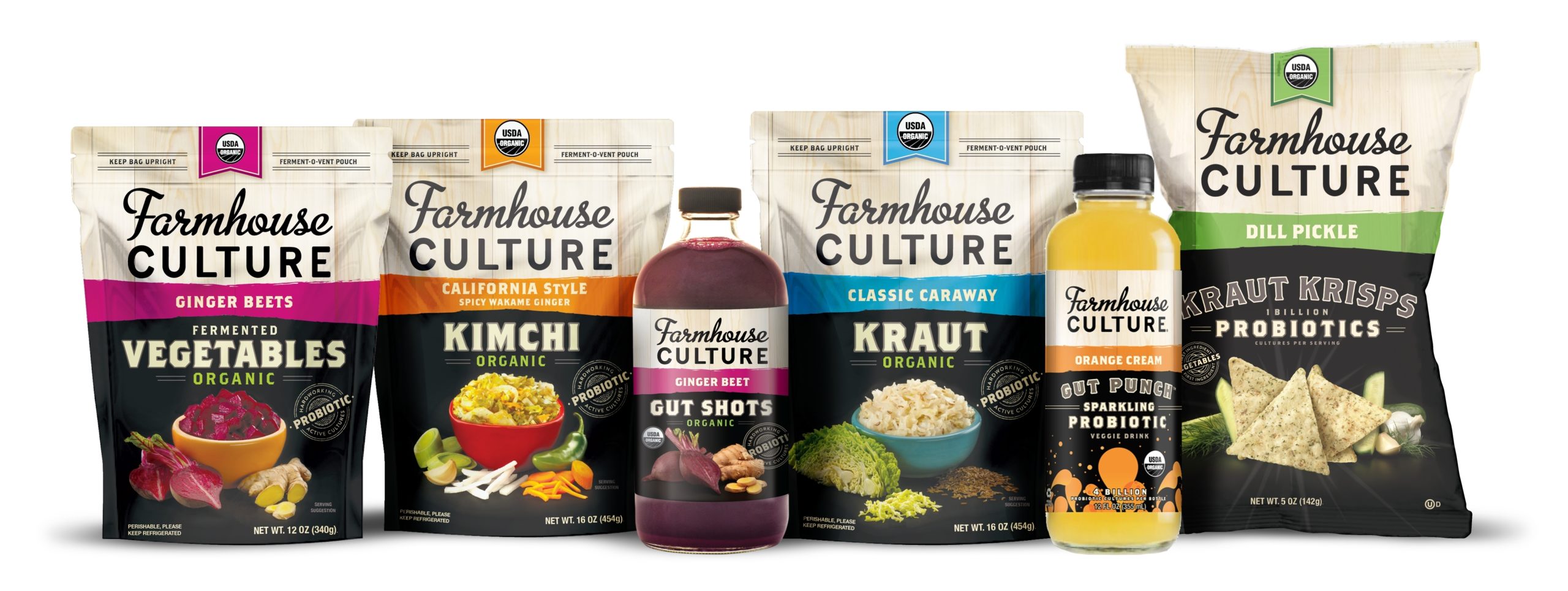 Bags of Farmhouse Culture snacks