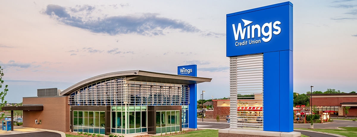 Wings Credit Union building.